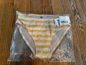 NWT Tea Collection Bikini Bottom Core Swim Yellow Stripe Del Sol Size 10 - Picture 1 of 3