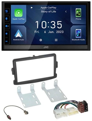 JVC DAB Bluetooth MP3 USB 2DIN Autoradio für Dacia Dokker Duster Lodgy Logan sch - Bild 1 von 4