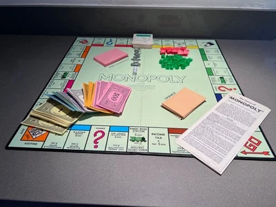 VINTAGE MONOPOLY BOARD GAME - 1970's - complete set -  Metal charms - Made in UK - Image 1 of 3
