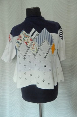 High Use Short  Sleeve A-Line Knitted Top Size M  Application Linen Cotton - Image 1 of 4