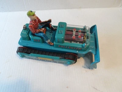 VINTAGE NOMURA MAGIC ACTION BULLDOZER BATTERY OPERATED TOY W/ - Image 1 of 4