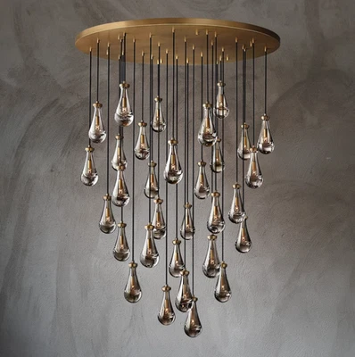 Vintage Luxury Raindrop Light, Vintage Round Chandelier Light Lighting Pendant - Image 1 of 4