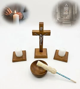 Konvolut KOLĘDOWY BUKOWY 7 Holzelemente, Set KOLĘDA braun getönt - Bild 1 von 5