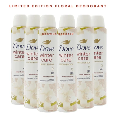 6x Dove WINTER CARE floral Anti-Perspirant LIMITED EDITION Deodorant 200ml - Image 1 of 3