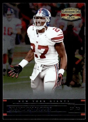 2007 Donruss Gridiron Gear Brandon Jacobs New York Giants #7 - Image 1 of 2