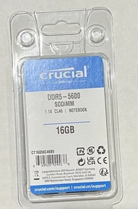 Crucial 16GB DDR5-5600 SODIMM RAM Module - Afbeelding 1 van 2