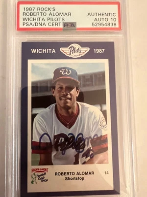 1987 Rock's Roberto Alomar Auto   PSA 10 - Image 1 of 3