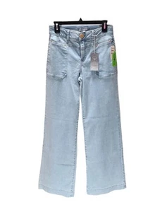 Wit & Wisdom Ab Solution Jeans High Rise Wide Leg V-Yoke Women Light Blue 4 - Picture 1 of 12