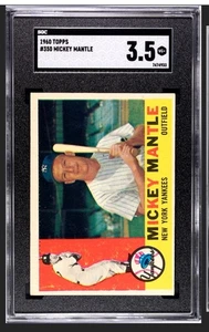 MICKEY MANTLE 1960 TOPPS SGC 3.5 ! *JUST GRADED ! *NO CREASES/STAINLESS BACK ! - Picture 1 of 2