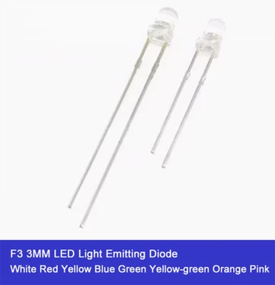 F3 3MM LED Diode White Red Yellow Blue Green Yellow-green Orange Pink - Image 1 of 4