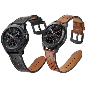 For Samsung Gear S3 Frontier / Classic Watch Genuine Leather Wrist Band Strap - Picture 1 of 10