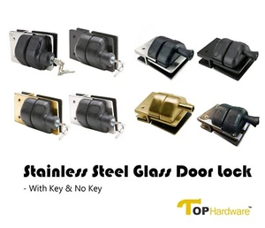 Cerradura de parche de puerta de vidrio de piscina de acero inoxidable para vidrio de 5/16" 11/16" de espesor - Imagen 1 de 52