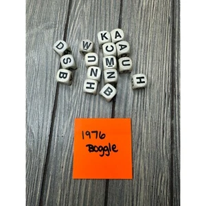 1976 Boggle Word Game Original Letter Dice Set - Picture 1 of 3