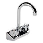 Commercial Hand Sink Replacement Faucet Large Goose Neck Stainless Steel NSF Fit