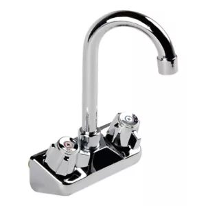 Commercial Hand Sink Replacement Faucet Large Goose Neck Stainless Steel NSF Fit - Picture 1 of 2