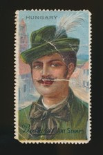 1911 T330-7 Piedmont ART STAMPS (Types of Nations) -HUNGARY **Tough Type**