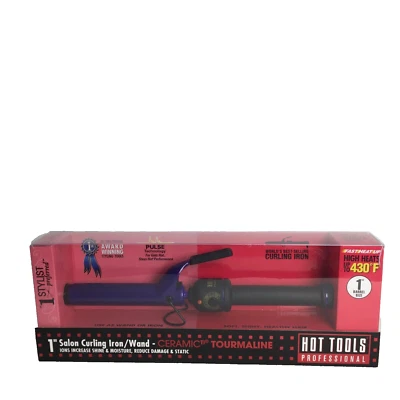 Hot Tools Profesional 1"" Salón Rizador Varita Cerámica Turmalina Herramienta para el Cabello Foto 1 de 4