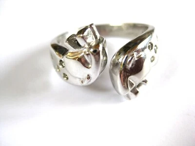 Ring Platin 900 mit Brillanten, 9,73 g - Bild 1 von 3