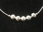 Sterling Silver 925 ITALY MILOR Omega Chain w/ beads 17