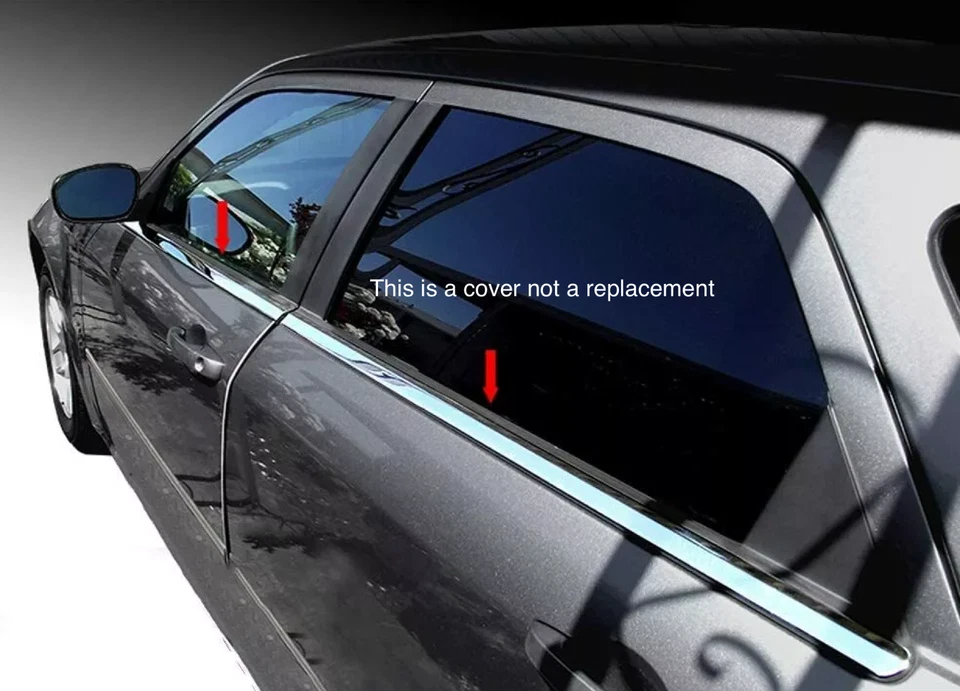 fit:2005-2010 Chrysler 300 300C Dodge Magnum Window Sill Trim Stainless Steel  - Image 1 of 1
