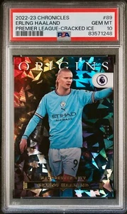 2022-23 Erling Haaland Panini Chronicles Origins Cracked Ice Foil 17/23 PSA 10 - Bild 1 von 3