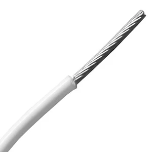 100' M22759/11-10-9 10 AWG PTFE Jacket High Temperature Wire 200°C White 600V - Picture 1 of 1