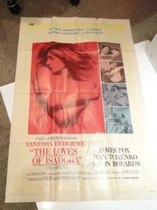 The Loves of Isadora 1969 Authentic Original Movie Poster Vanessa Redgrave - Picture 1 of 8