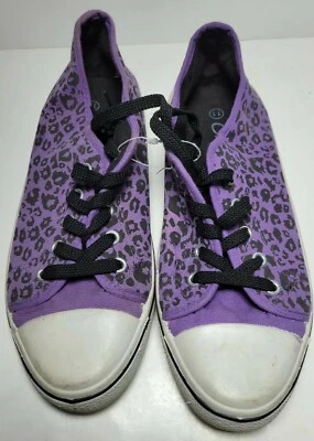 CHATTIES Girls Size 11 Purple Animal Leopard Cheetah Pet Print Sneakers Shoes - Image 1 of 4