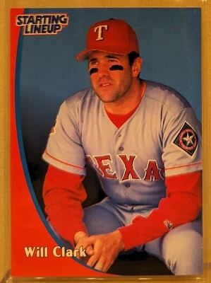 1998 Starting Lineup Cards #22 Will Clark Rangers RARE ODDBALL - Image 1 of 2