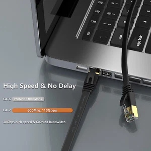 Cat 7 Ethernet Cable High Speed 10Gbps 600MHz Cord LAN Cable With RJ45 - Picture 1 of 9