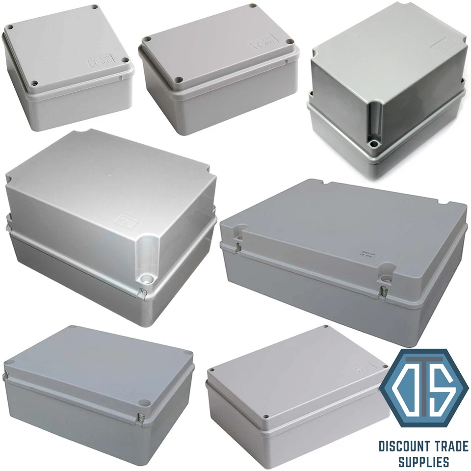 VARIOUS ESR IP56 Enclosure Junction Box Waterproof Exterior PVC Adaptable Plastic Grey