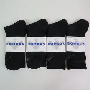 4 Pairs Bombas Men's Calf Socks Size Large, Black, Arch Support, Odor Control - Picture 1 of 6
