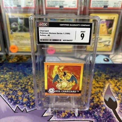 1999 Pokemon Artbox Stickers Series 1 Charizard #6 CGC 9 Mint - Image 1 of 3