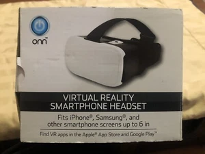 Onn Virtual Reality SmartPhone Headset White iPhone Android Phone Screens to 6" - Picture 1 of 2