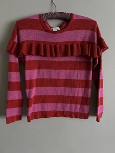 Kate Spade Lollipop Red Metallic Knit Sweater Girls Sz 7 $68.00 - Picture 1 of 5