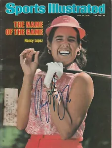 NANCY LOPEZ SIGNED AUTO'D SPORTS ILLUSTRATED MAGAZINE LPGA TOUR PGA CHAMP HOF - Picture 1 of 2