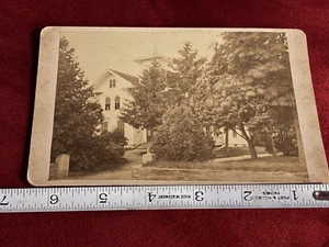 c.1880 Auburndale Newton MA Chamberlain family house photo albumen - Picture 1 of 2