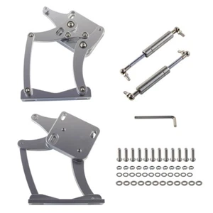 Billet Hood Hinge Kit Left and Right Side For Ford Mustang 1964-1966 Silver - Picture 1 of 9