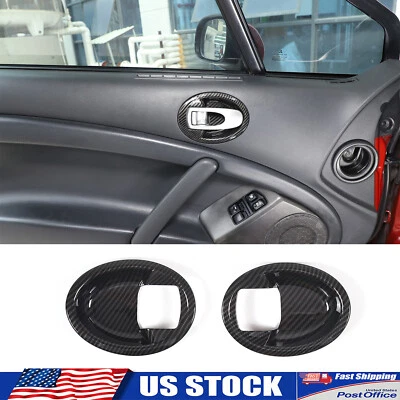 Borde de bisel de manija de puerta ABS de fibra de carbono para MITSUBISHI ECLIPSE 2006-12 Foto 1 de 4