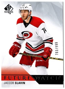 2015-16 Upper Deck SP Authentic Future Watch JACCOB SLAVIN 203 #/999 Canes UD RC - Picture 1 of 1