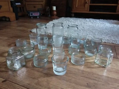 27 x Clear Glass Jars for Candle or Jam Making - ARTS & CRAFTS - Bundle /Job Lot - Image 1 of 4