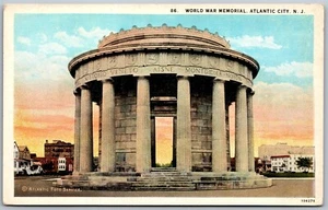 Vintage Atlantic City New Jersey NJ World War Memorial 1920er Ansicht Postkarte - Bild 1 von 2
