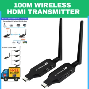 100m Hdmi Wireless Audio Video Transmitter Receiver Adapter Extender HD 1080P TV - Picture 1 of 20