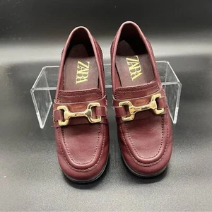 Zara kids loafers/dress shoes size EUR 29/US 10.5 red girls boys slip on - Picture 1 of 7