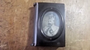 Antique Bakelite Vesta Case - Book Style With Photo Of Edward V11 - Picture 1 of 7