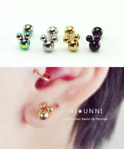 16 g Pendiente de cartílago de oso grande tragus hélice caracola perforación oreja perno labret 1 pieza - Imagen 1 de 10