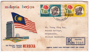Mazuma *S1051 Malaysia FDC 1967 Sa-Puloh Tahun Merdeka *Addressed - Picture 1 of 2