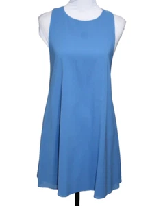 Alice + Olivia Blue Silk Dress Racer Back Fletcher A-Line dry cleaned Size S - Picture 1 of 10