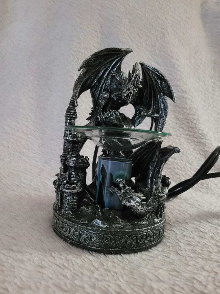 Quemador de aroma de dragón negro cera tarta aceite perfumado vela calentador eléctrico poliresina Foto 1 de 1