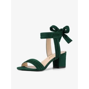 Allegra K Knöchelriemen-Sandalen Blockabsatz elegant Party grün Größe 9 NEU - Bild 1 von 10